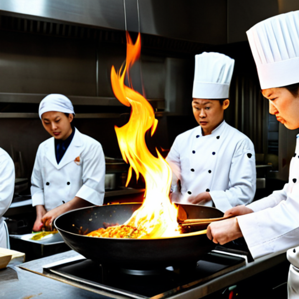 중식조리 합격률 높은 시험 대비 방법 - Mastering the Wok**

A determined chef, fully clothed in professional kitchen attire, expertly wield...